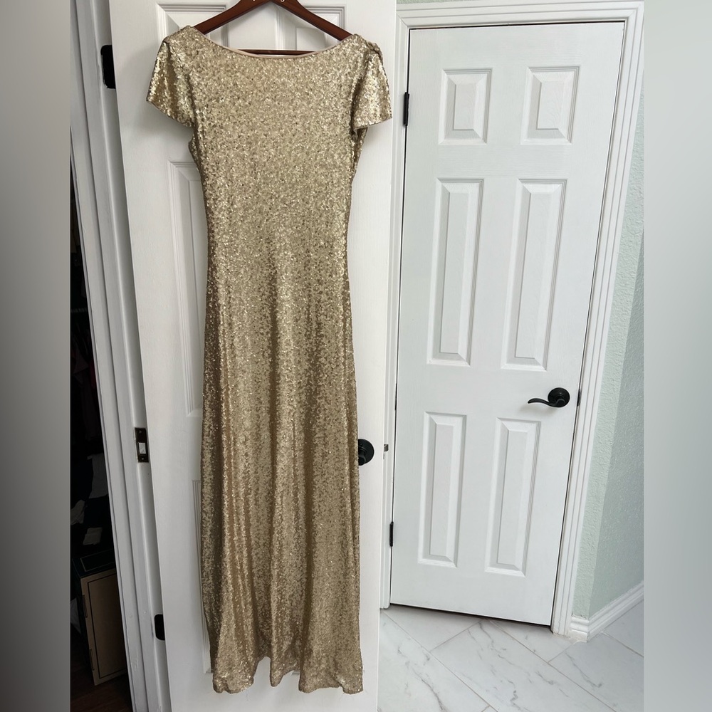 Revelry Gold Sequin Maxi Dress